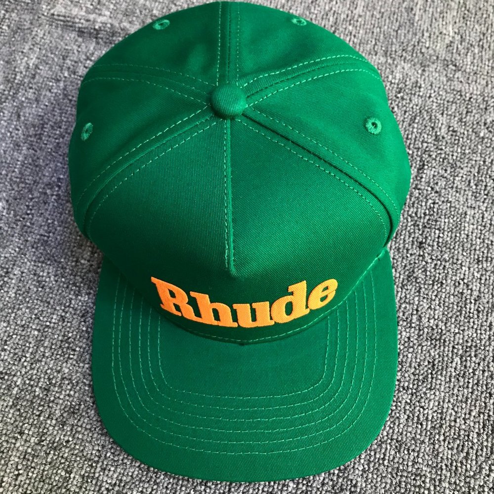 Rhude Green Logo Cap Baseball Hat
